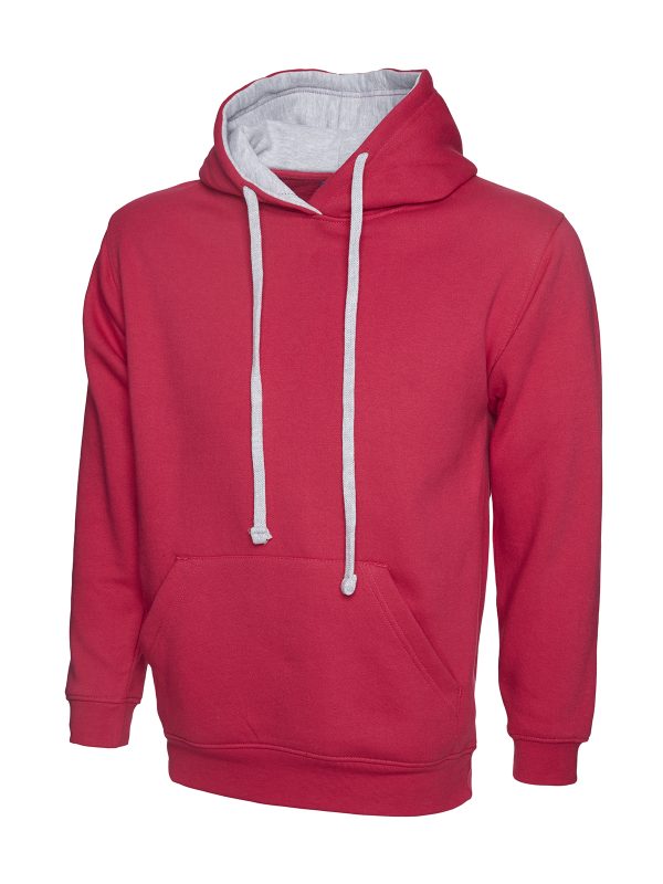 Uneek Contrast Hooded Sweatshirt - Image 5