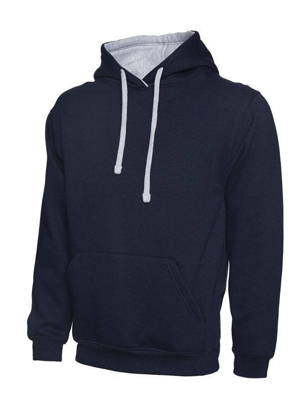 Uneek Contrast Hooded Sweatshirt - Image 8