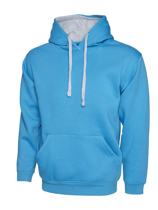 Uneek Contrast Hooded Sweatshirt - Image 12