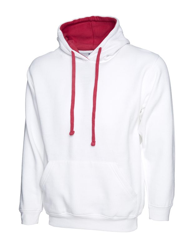 Uneek Contrast Hooded Sweatshirt - Image 13