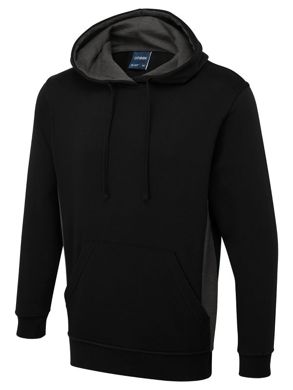 Uneek Two Tone Hooded Sweatshirt - Image 2