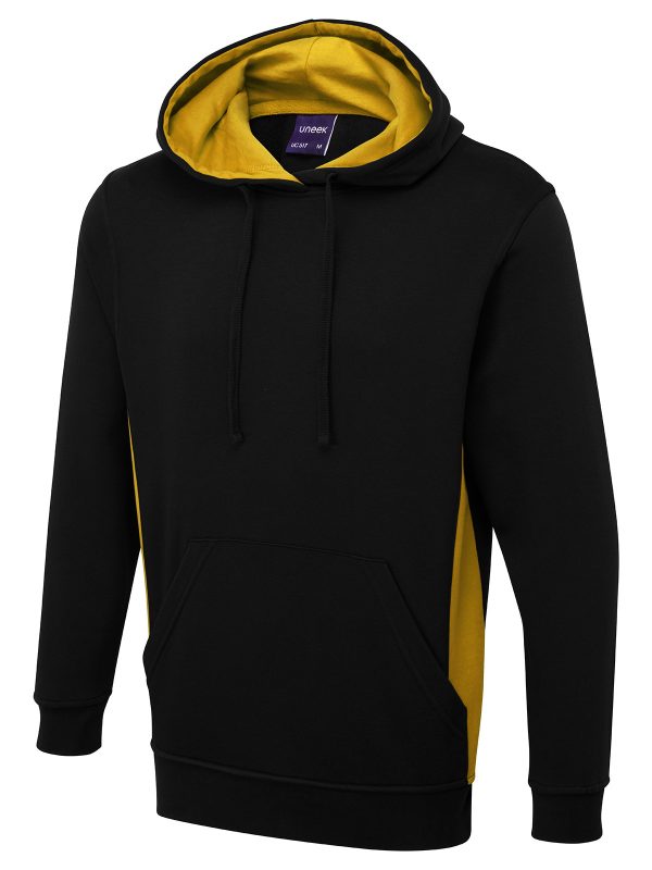 Uneek Two Tone Hooded Sweatshirt - Image 4