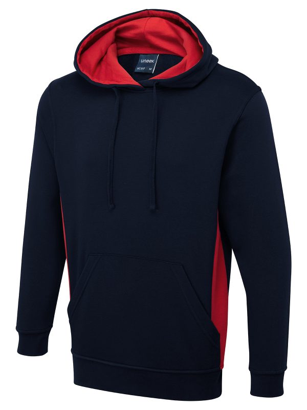 Uneek Two Tone Hooded Sweatshirt - Image 6