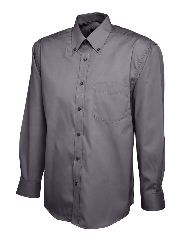 Uneek Mens Pinpoint Oxford Full Sleeve Shirt - Image 3