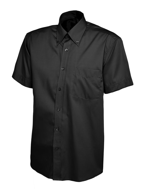 Uneek Mens Pinpoint Oxford Half Sleeve Shirt - Image 2