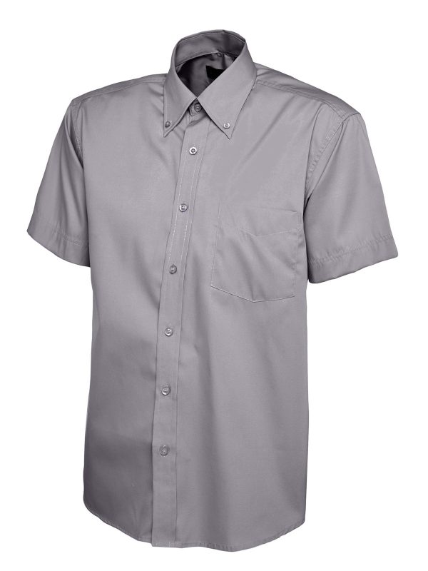 Uneek Mens Pinpoint Oxford Half Sleeve Shirt - Image 3