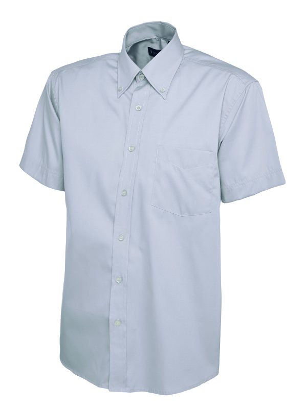 Uneek Mens Pinpoint Oxford Half Sleeve Shirt - Image 4