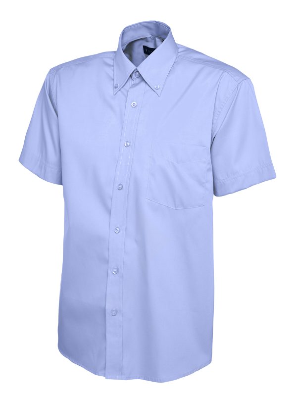 Uneek Mens Pinpoint Oxford Half Sleeve Shirt - Image 5