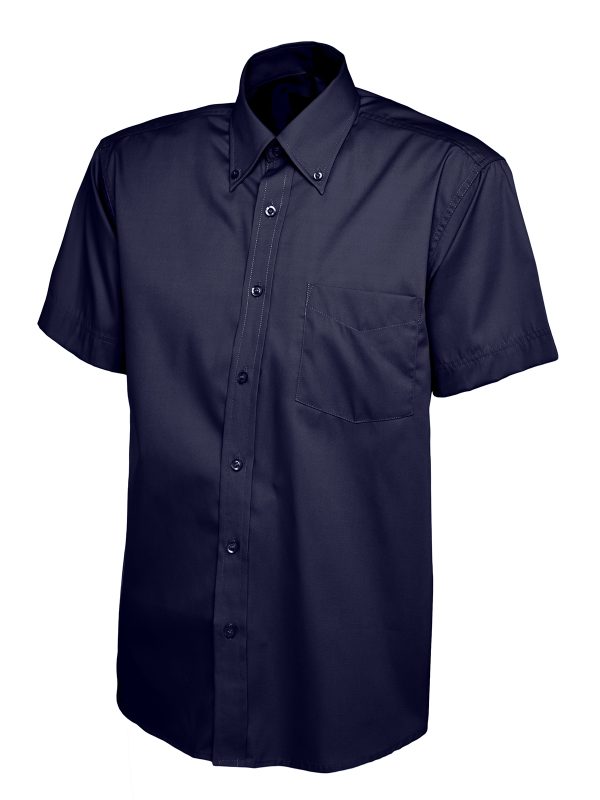 Uneek Mens Pinpoint Oxford Half Sleeve Shirt - Image 6