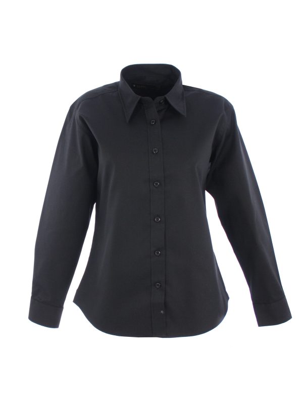 Uneek Ladies Pinpoint Oxford Full Sleeve Shirt - Image 2