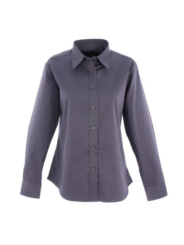 Uneek Ladies Pinpoint Oxford Full Sleeve Shirt - Image 3