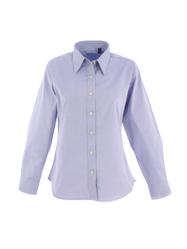 Uneek Ladies Pinpoint Oxford Full Sleeve Shirt - Image 4