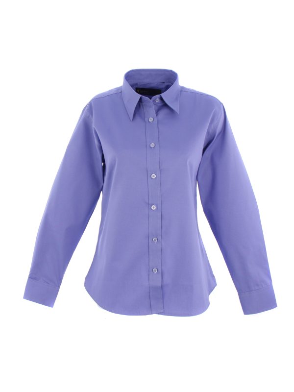 Uneek Ladies Pinpoint Oxford Full Sleeve Shirt - Image 5