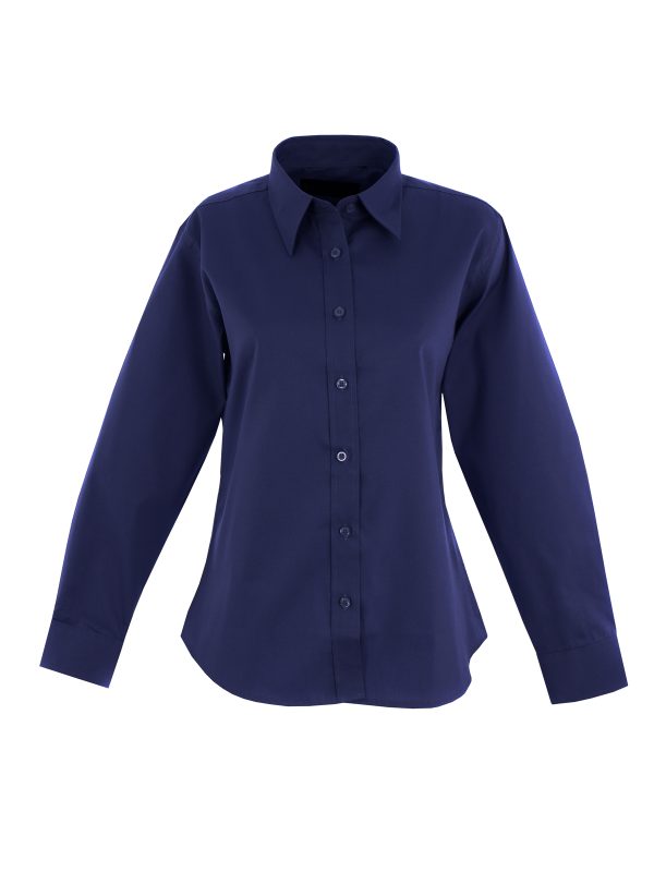 Uneek Ladies Pinpoint Oxford Full Sleeve Shirt - Image 6