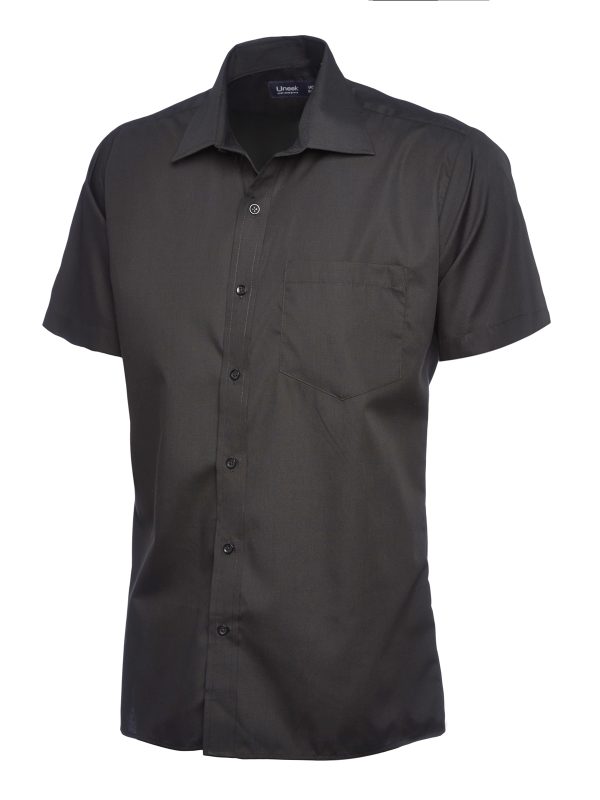 Uneek Mens Poplin Half Sleeve Shirt - Image 2