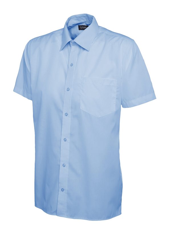 Uneek Mens Poplin Half Sleeve Shirt - Image 4