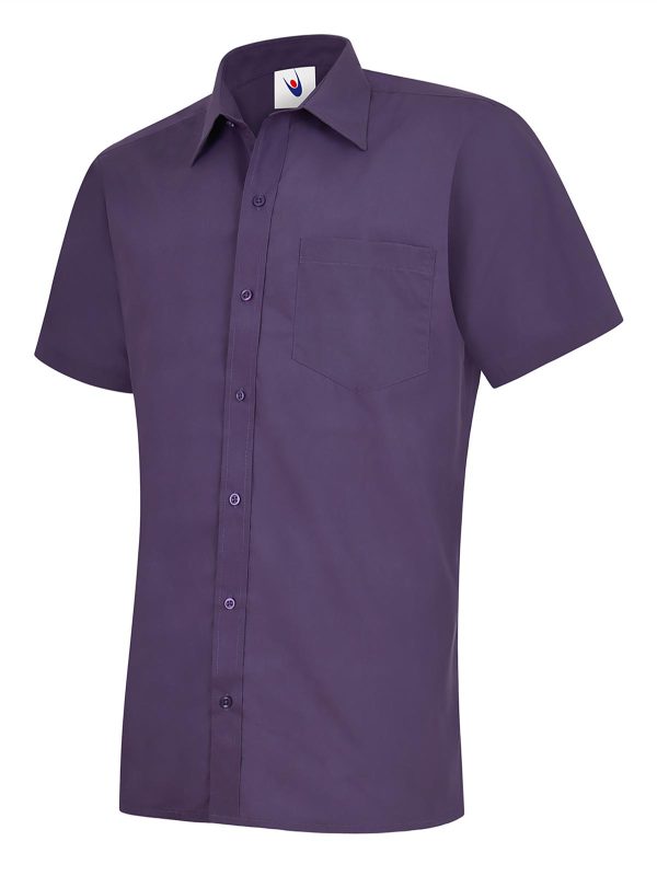 Uneek Mens Poplin Half Sleeve Shirt - Image 9