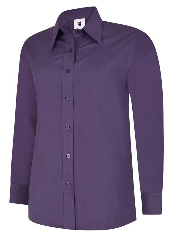 Uneek Ladies Poplin Full Sleeve Shirt - Image 9