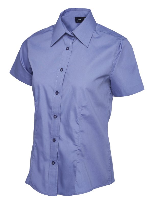 Uneek Ladies Poplin Half Sleeve Shirt - Image 6