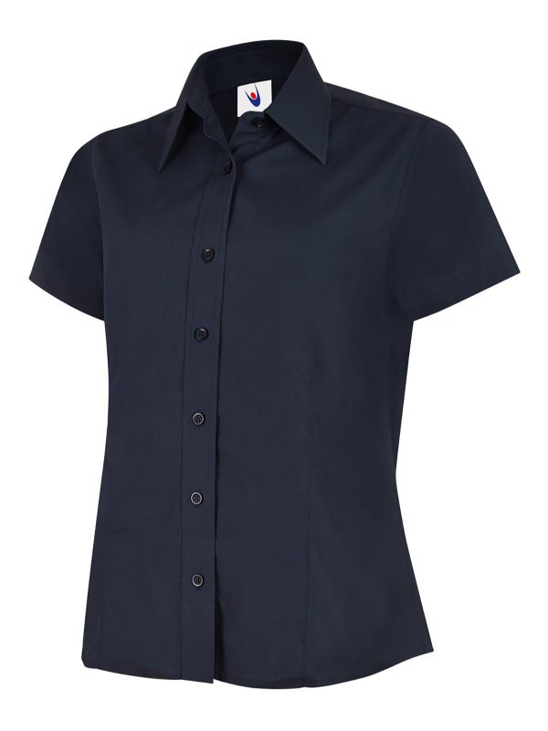 Uneek Ladies Poplin Half Sleeve Shirt - Image 7