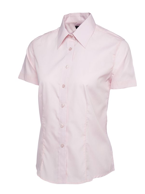 Uneek Ladies Poplin Half Sleeve Shirt - Image 8