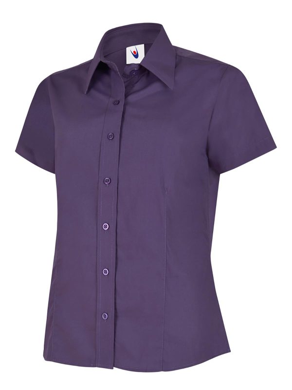 Uneek Ladies Poplin Half Sleeve Shirt - Image 9