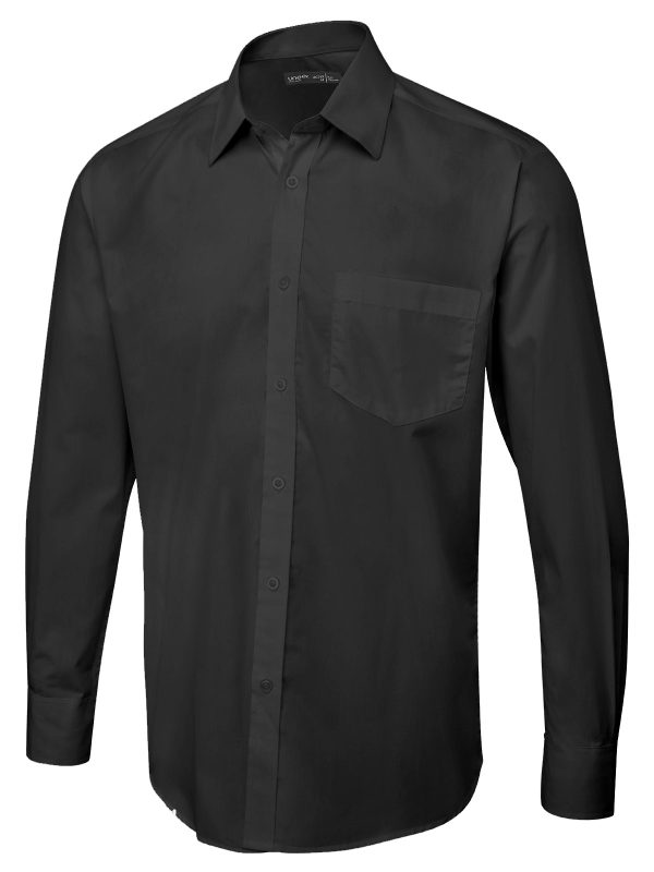 Uneek Men's Long Sleeve Poplin Shirt - Image 2