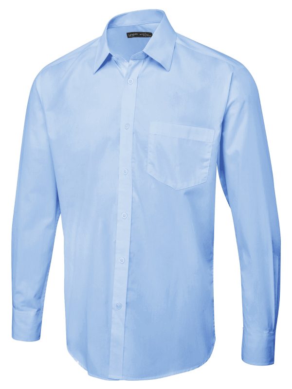 Uneek Men's Long Sleeve Poplin Shirt - Image 3