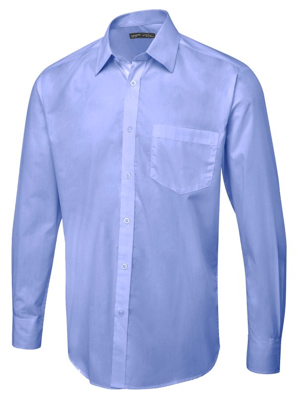 Uneek Men's Long Sleeve Poplin Shirt - Image 4