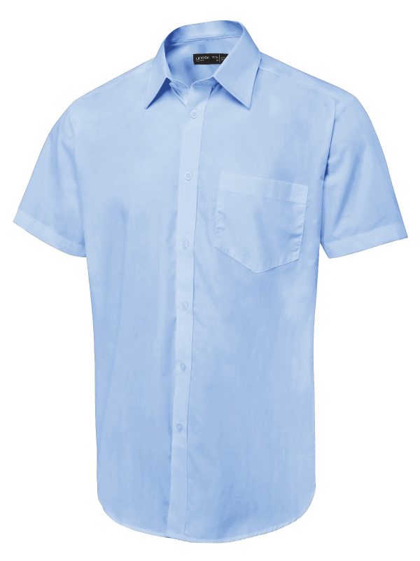 Uneek Men's Short Sleeve Poplin Shirt - Image 3