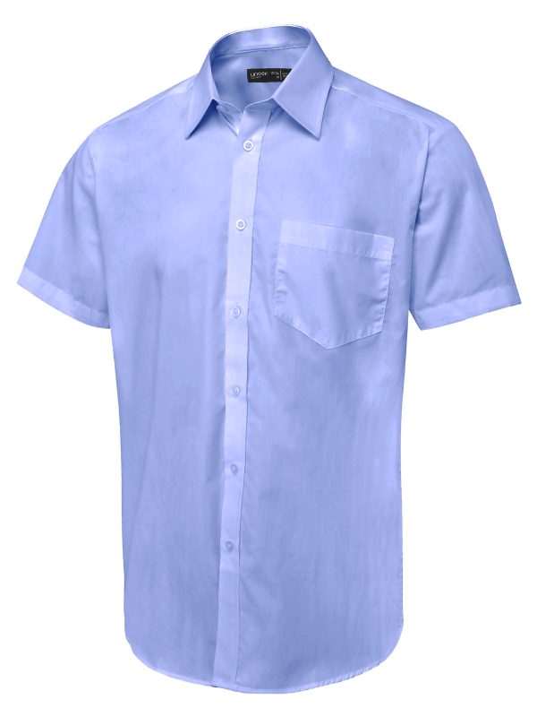 Uneek Men's Short Sleeve Poplin Shirt - Image 4