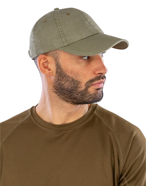 Result Headwear Washed Fine Line Cotton Cap