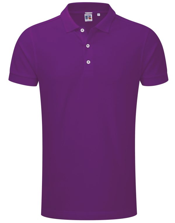 Russell Men's Fitted Stretch Polo