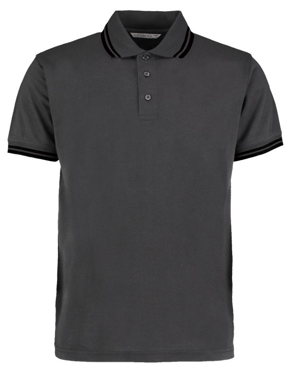 Kustom Kit Classic Fit Tipped Collar Polo