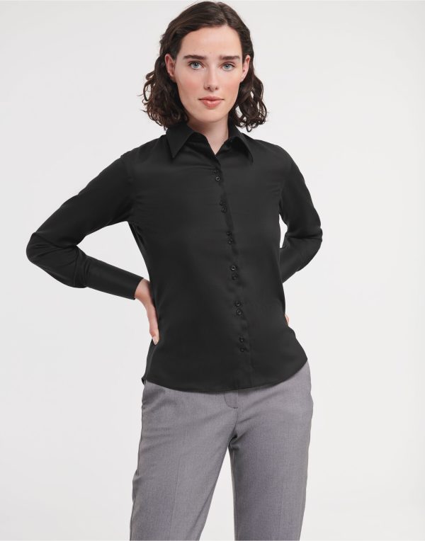 Russell Collection Ladies' L/Sleeve Non-Iron Shirt