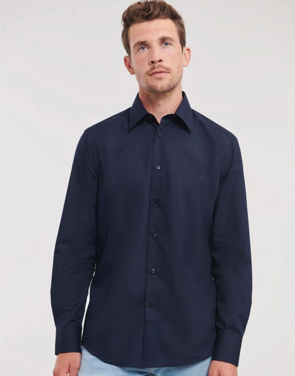 Russell Collection Men's L/Sleeve Polycotton Shirt - Image 8