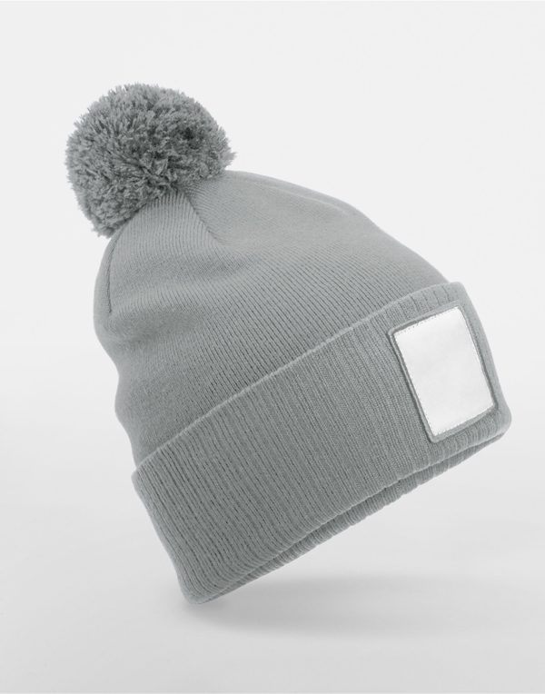 Beechfield  Appliqué Patch Pom Beanie