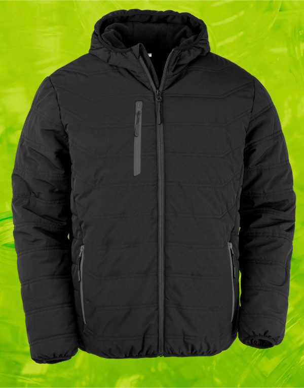 Result Genuine Recycled Black Compass Padded Winter Jacket