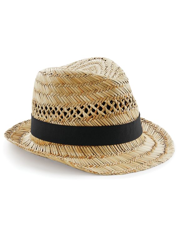 Beechfield  Straw Summer Trilby