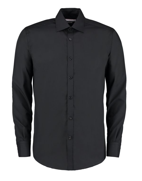 Kustom Kit Slim Fit L/Sleeve Business Shirt