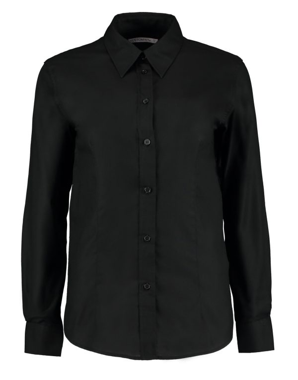 Kustom Kit Tailored L/Sleeve Workwear Oxford Shirt