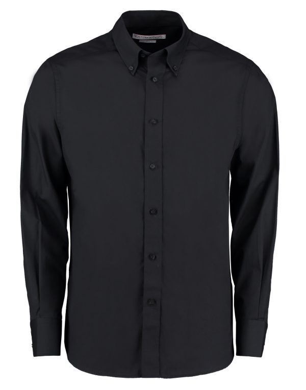 Kustom Kit Tailored Fit L/Sleeve City Shirt - Image 4