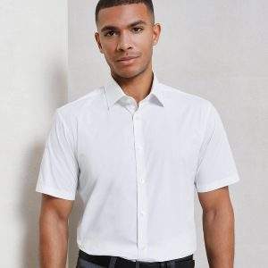 Premier Stretch Fit Cotton Poplin Short Sleeve Shirt