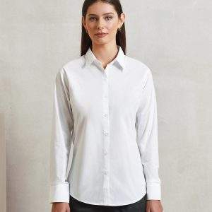 Premier Womens`s Supreme Poplin Long Sleeve Shirt