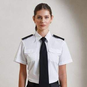 Premier Womens`s Short Sleeve Pilot Blouse