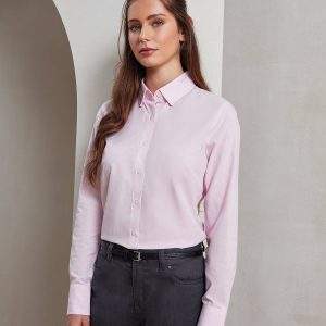 Premier Womens`s Cotton Rich Oxford Stripes Blouse