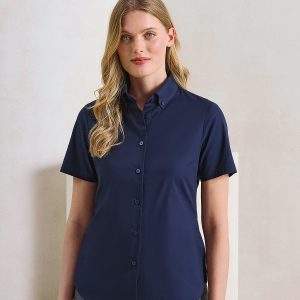 Premier Womens`s Supreme Oxford Short Sleeve Shirt