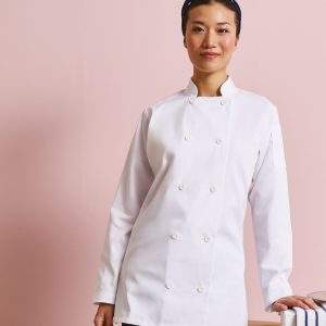 Premier Women`s Long Sleeve Chef`s Jacket