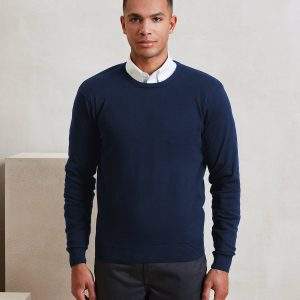 Premier Crew Neck Cotton-Rich Knitted Sweater