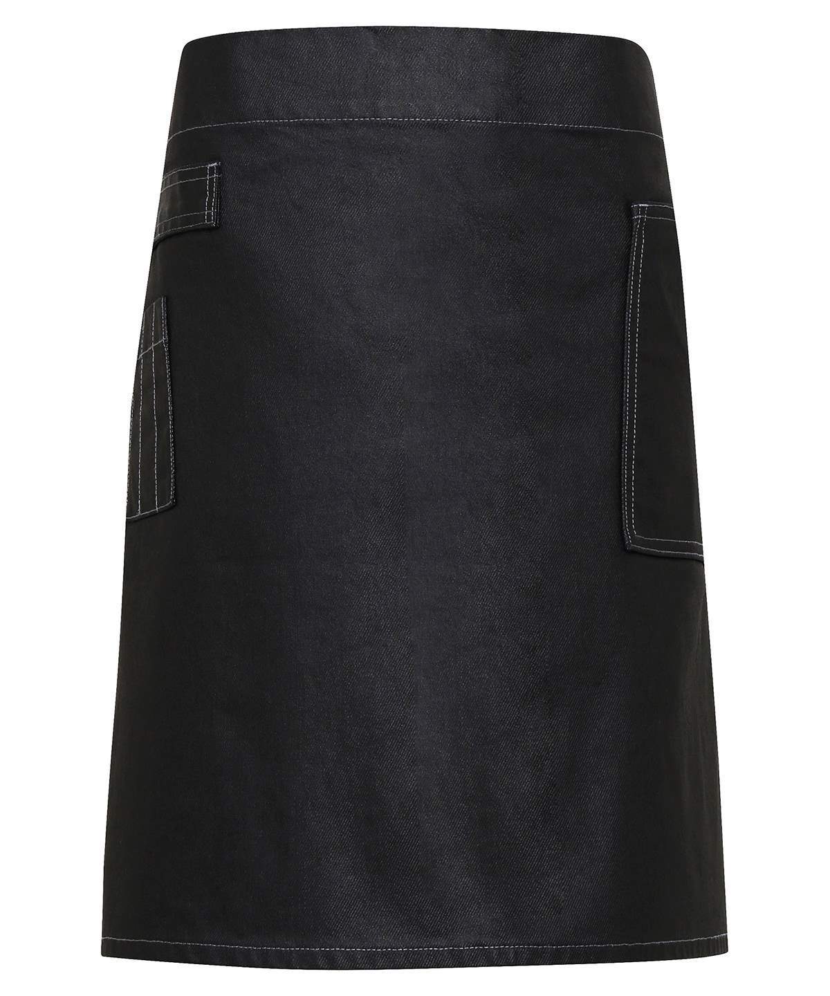 Premier Division Waxed Look Denim Waist Apron - Image 2